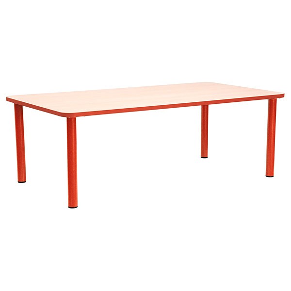 Masa gradinita - Bambino - Dreptunghiulara - Cant colorat - marimea 1 - Rosu