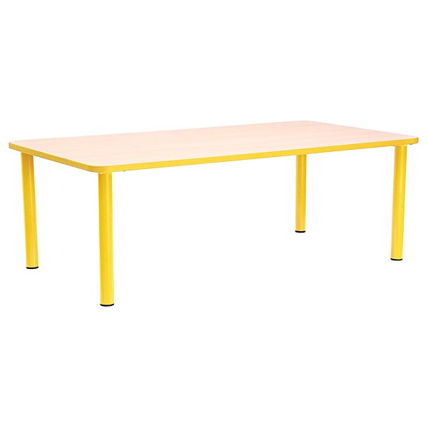 Masa gradinita - Bambino - Dreptunghiulara - Cant colorat - marimea 1 - Galben