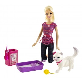Barbie Invata pisica la litiera Mattel imagine noua
