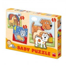 Set de puzzle-uri - animale (3-5 piese)