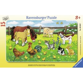 Puzzle animale pe pajiste 15 piese