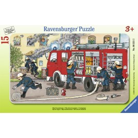 Puzzle masina de pompieri 15 piese ookee.ro
