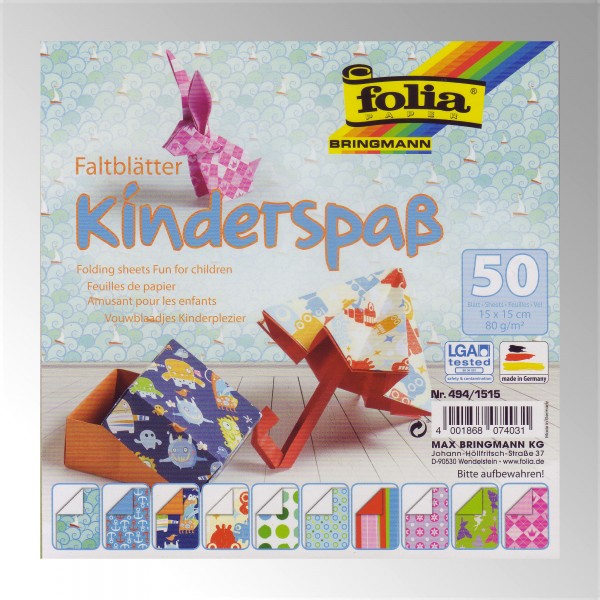 Harie origami Kids 50 coli de 15 x 15 cm