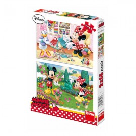 Puzzle 2 in 1 - minnie cea harnica (66 piese)
