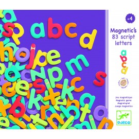 83 Litere magnetice colorate pentru copii- Djeco Djeco