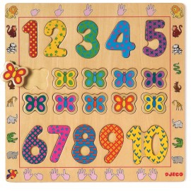 Puzzle Din Lemn Djeco- Cifre imagine