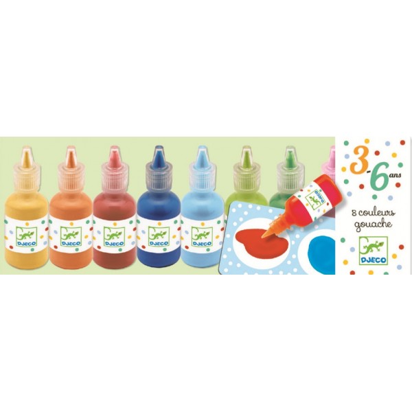 8 Culori guașe Djeco