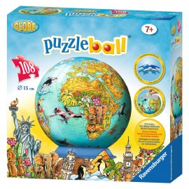 Puzzle 3d globul lumii 108 piese