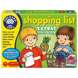 Joc educativ in limba engleza Lista de cumparaturi Fructe si legume