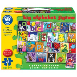 Puzzle de podea in limba engleza Invata alfabetul (26 piese – poster inclus) BIG ALPHABET JIGSAW ookee.ro imagine noua