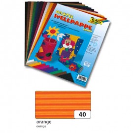 Carton ondulat 50x70 cm portocaliu - coala