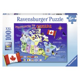 Puzzle harta canadei 100 piese ookee.ro