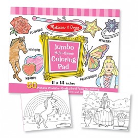 Melissa & Doug - Caiet Jumbo Cu Desene Pentru Colorat - Roz imagine