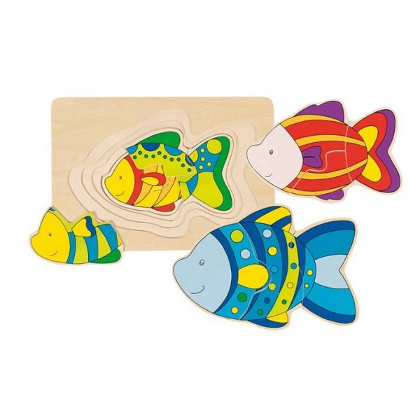 Puzzle stratificat Pestisori colorati