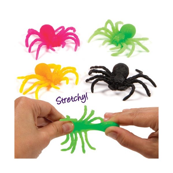 Set 12 paianjeni extensibili Stretchy Spiders