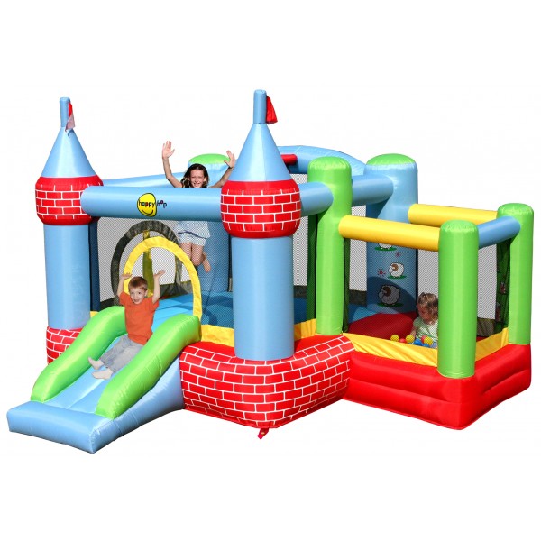 Happy Hop - Spatiu de joaca gonflabil pentru sarit - Castel cu loc de joaca cu bile