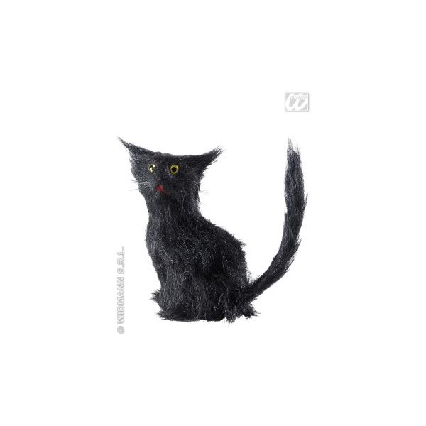 Decor Halloween - Pisica neagra 12 cm